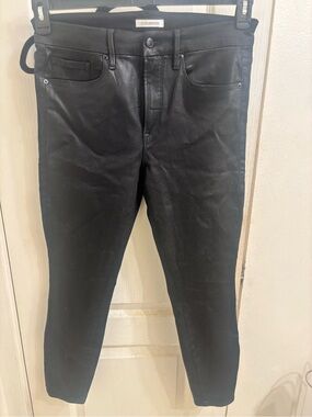 Good American Black Skinny Coated Jeans